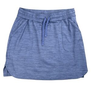 Toad & Co Women’s Mini Skirt With Elastic Waist In Blue Size Medium